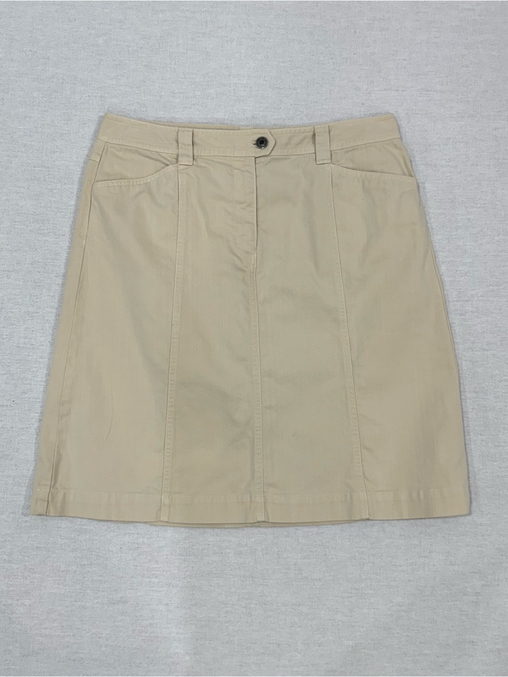 Talbots Khaki A-Line Stretch Skirt Womens 12